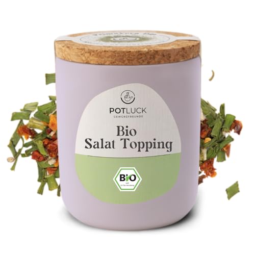 POTLUCK | Bio Salat Topping | Gewürzmischung für Salate, Bowls und Gemüsegerichte | 50g im Keramiktopf von POTLUCK Gewürzfreunde