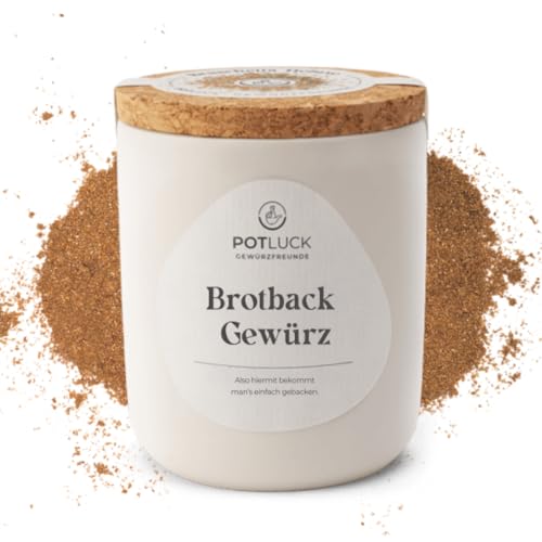 POTLUCK, Brotback Gewürz, Gewürzmischung im Keramiktopf, 50g, Vegan, glutenfrei und mit natürlichen Inhaltsstoffen von POTLUCK Gewürzfreunde