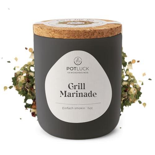 POTLUCK | Grill Marinaden Rub | Gewürzzubereitung für Fleisch, Fisch oder Gemüse | 70g im Keramiktopf von POTLUCK Gewürzfreunde