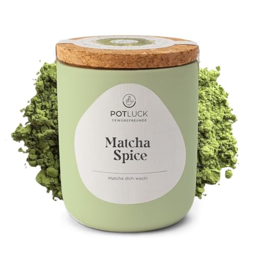 POTLUCK | Matcha Spice Latte | Würzmischung für Latte, Smoothies, Porridge, Gebäck oder Desserts | 80g im Keramiktopf von POTLUCK Gewürzfreunde