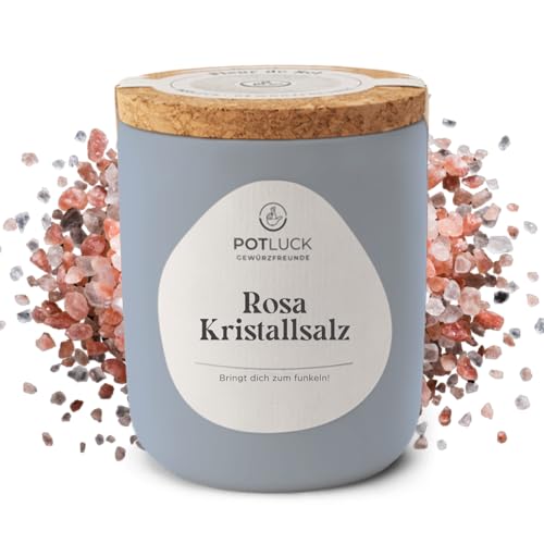 POTLUCK | Rosa Kristallsalz | Salz zum Kochen, Würzen und Verfeinern von Speisen | 140g im Keramiktopf von POTLUCK Gewürzfreunde