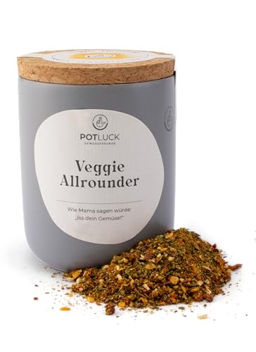 POTLUCK | Veggie Allrounder | Gewürzmischung im Keramiktopf | 65 g | Vegan, glutenfrei und mit natürlichen Inhaltsstoffen von POTLUCK Gewürzfreunde