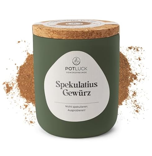 POTLUCK | Spekulatius Gewürz | Gewürzmischung im Keramiktopf | 60g | Vegan, glutenfrei und mit natürlichen Inhaltsstoffen von POTLUCK Gewürzfreunde