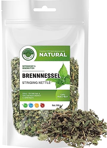 Natural Welt Brennnessel tee getrocknet 100 g I 100% natürlicher Brennnesselblätter getrocknet und geschnitten I lose Kräutertee geeignet zum Kochen ohne Zusatzstoffe (1) von PREMIUM QUALITÄT NATURAL WELT