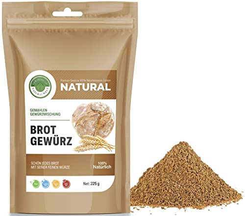 Natural Welt Brotgewürz - Premium Brot Gewürzmischung gemahlen 225 g ohne Zusätze von PREMIUM QUALITÄT NATURAL WELT