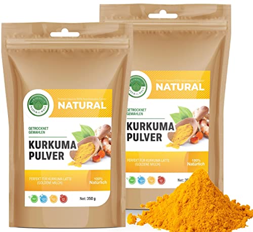 Natural Welt Kurkuma Pulver 350g I fein gemahlen Kurkumawurzel I als Zugabe in Tee I Premium Kurkumapulver gemahlen aus Indien (2) von PREMIUM QUALITÄT NATURAL WELT