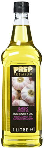 PREP PREMIUM Knoblauchöl 1 x 1000 ml PET - Infused Oil natürliches Knoblaucharoma für Fisch, Geflügel, gegrillten und gebratenen Gerichten, Olivenöl mit Knoblauch von PREP PREMIUM