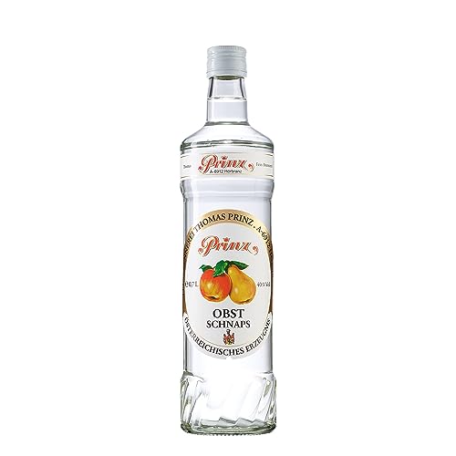 Prinz - Obst Schnaps | Traditionelle Schnapsspezialität aus Äpfeln und Birnen | Angenehm fruchtig | Mehrjährig im Steingut gereift, 40% vol, 0.7 l von PRINZ