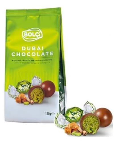 Dubai Schokolade mit Pistaziencreme - Exklusives Schokoladen-120 Gramm - Edle Schokolade mit Pistazienfüllung - Jetzt die Dubai Schokolade kaufen! (1 Stück 120 Gram) von PROCAR