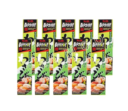 S&B - Japanische Scharfe Wasabi-Paste 43 g x 10 Stück - Pack Promoo von PROMOO