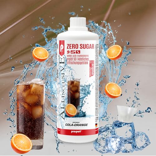 Prosport Allinclusive Cola-Orange 3x 1000ml, ZERO SUGAR Sirup, mit Vitaminen, Premium Getränkekonzentrat 1:50, Vitaldrink von PROSPORT