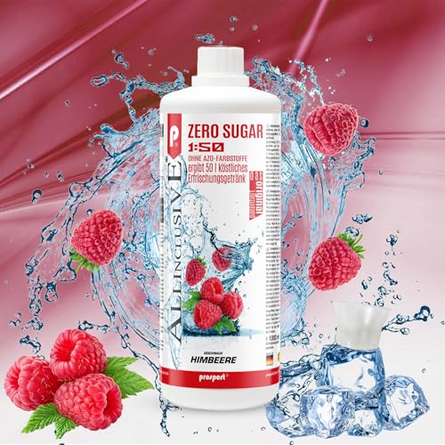 Prosport Allinclusive Himbeere 3x 1000ml, ZERO SUGAR Sirup, mit Vitaminen, Premium Getränkekonzentrat 1:50, Vitaldrink von PROSPORT