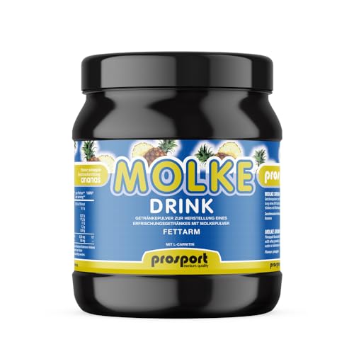 Prosport Molke Drink Ananas + L-Carnitin 1000g Dose, Trinkmolke, Süssmolke Molkepulver von PROSPORT