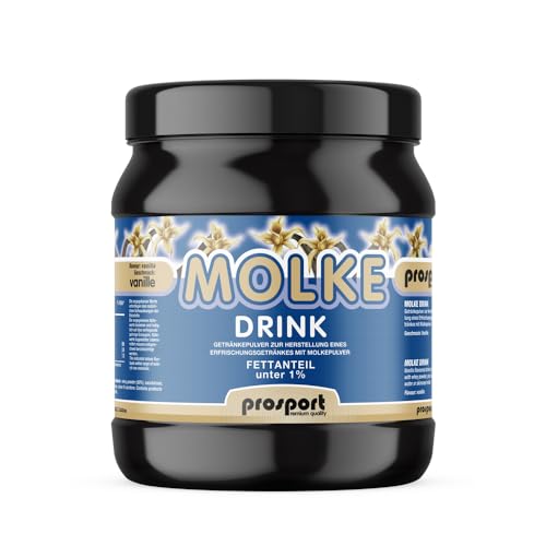 Prosport Molke Drink Vanille, 1000g Dose, Trinkmolke, Süssmolke Molkepulver von PROSPORT