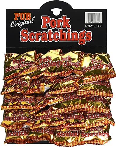 Pub Originals Pork Scratchings - Speckkrusten - Typisch englische Schweinekrusten - Jerky Snack Trockenfleisch 20 x 18g - Frische Ware - MHD 11/2024 von PUB ORIGINALS