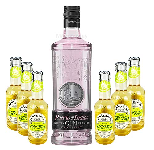 PUERTO DE INDIAS STRAWBERRY GIN 0,7l (37,5% Vol) + 6 x Fentimans Botanical Tonic Water 0,2l MEHRWEG inkl. Pfand- [Enthält Sulfite] von PUERTO DE INDIAS-PUERTO DE INDIAS