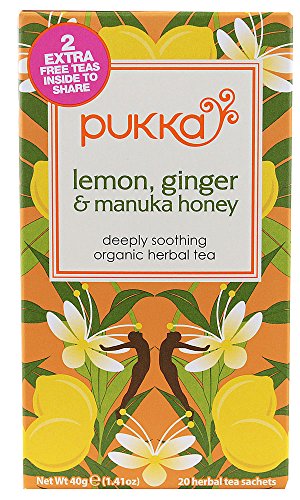 PUKKA Kräuter-Ayurveda, Bio-Zitrone, Ingwer und Manuka, 20 Beutel (5 Stück) von Pukka