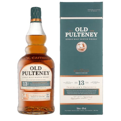 Old Pulteney 13 Years Old Single Malt Scotch Whisky 43% Vol. 1l in Geschenkbox von PULTENEY