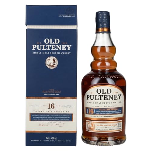 Old Pulteney 16 Years Old Single Malt TRAVELLER'S EXCLUSIVE 43% Vol. 0,7l in Geschenkbox von PULTENEY