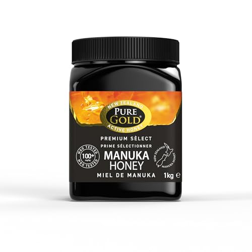 Pure Gold Manuka-Honig 100+ 1 Kg, Honig aus Neuseeland, MBO-zertifiziert und nach MPI-Standards von PURE GOLD