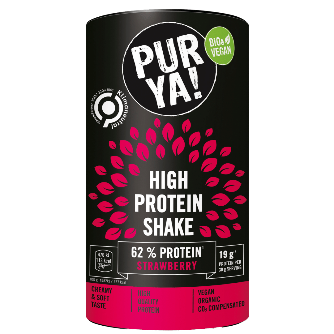 Bio High Protein Shake Erdbeere, 500g von PURYA!