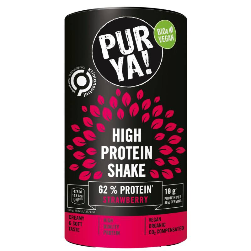 Bio High Protein Shake Erdbeere, 500g von PURYA!