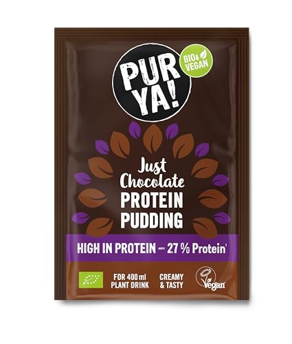 PURYA! Protein Pudding - Just Chocolate Sachet 46g (12er Pack) | vegan | pflanzliches Protein von PURYA!