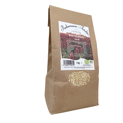 BIO Quinoa weiß 1 kg | Vegan | Plastikfrei | Glutenfrei von Pachamama-Früchte