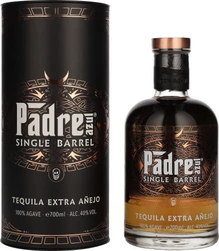 Padre Azul Tequila Single Barrel Extra Anejo - Mexikanischer Super Premium Tequila in Geschenkdose Tequila (1 x 700 ml) von Padre azul