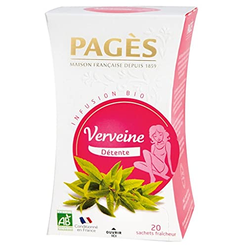 Pages Infusion Détente Verveine Bio 20 sachets (lot de 3 von Pages