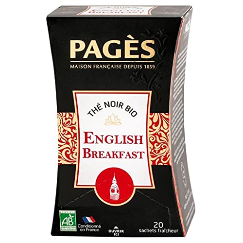 Pages Thé Noir English Breakfast Bio 20 sachets (lot de 3 von Pages