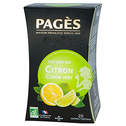 Pages Thé Vert Citron Citron Vert Bio 20 sachets (lot de 3 von Pages