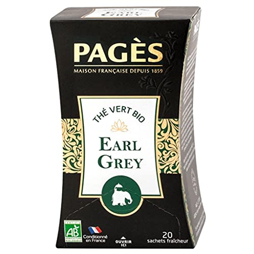 Pages Thé Vert Earl Grey Bio 20 sachets (lot de 3 von Pages