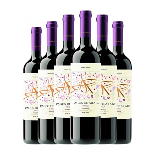 Pagos de Aráiz Navarra Jung 75 cl Rotwein (Karton mit 6 Flaschen von 75 cl) von Pagos de Aráiz