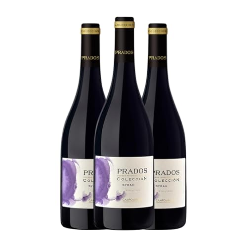 Pagos del Moncayo Prados Colección Syrah Campo de Borja Alterung 75 cl Rotwein (Karton mit 3 Flaschen von 75 cl) von Pagos del Moncayo