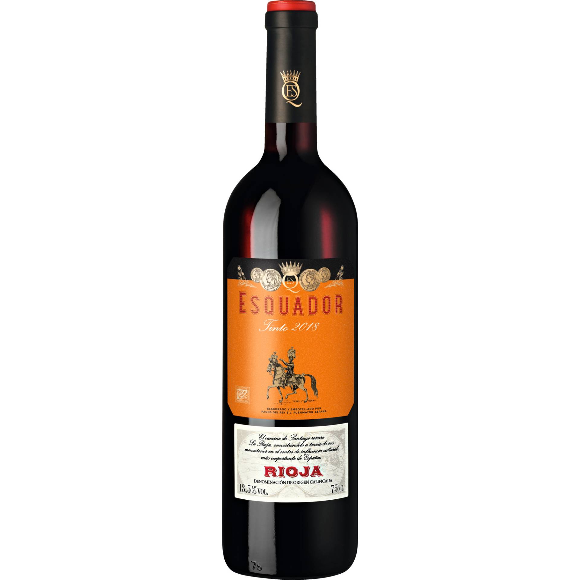 Esquador Rioja Tinto, Rioja DOCa, Rioja, 2018, Rotwein von Pagos del Rey S.L. Fuenmayor - España