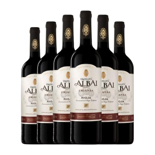 Pagos del Rey Castillo de Albai Tempranillo Rioja Alterung 75 cl Rotwein (Karton mit 6 Flaschen von 75 cl) von Pagos del Rey