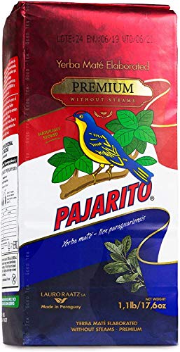 Pajarito Yerba Mate Premium Despalada 500 g Mate Tee aus Paraguay Ohne Stängel von Pajarito