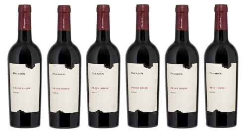 6x 0,75l - 2021er - Paladin - Drago - Rosso - Merlot - Vino Varietale d'Italia - Italien - Rotwein halbtrocken von Paladin