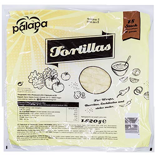 Palapa Weizentortilla frisch 30 cm 18 Stück von Palapa