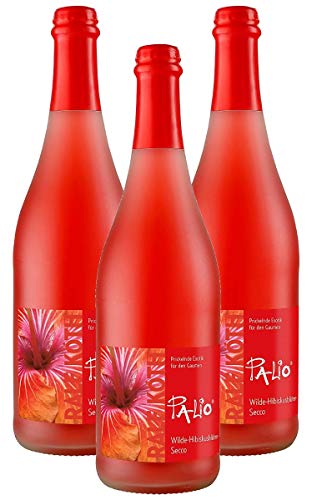 Palio - Wilde Hibiskusblüte Secco 3x 0,75l - Fruchtiger Hibiskusblüten Perlwein - Prämiert aus Deutschland von Palio