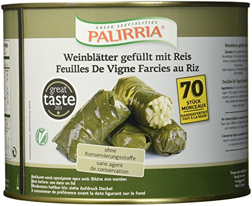 Palirria Weinblätter gefüllt mit Reis, 1er Pack (1 x 2.1 kg) von Palirria