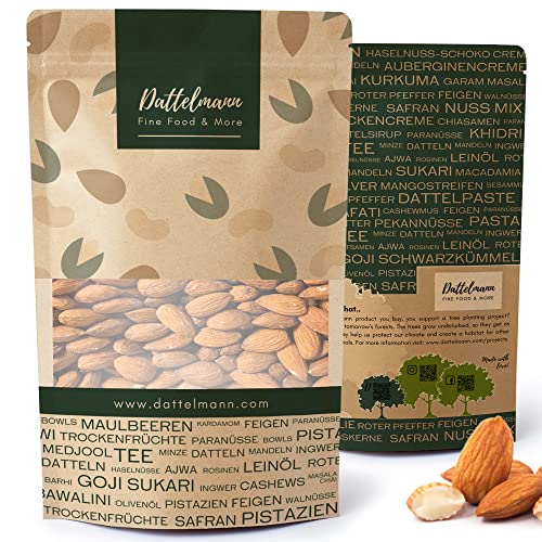 Dattelmann Mandeln Naturbelassen | Premium Nüsse 1kg Großpackung | Vegan & Gesund | Ideal als Snack von Palmyra Delights