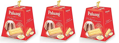 3x Paluani Pandoro di Pasticceria mit Chantilly-Sahne mit Puderzucker überzogen 750g von Paluani