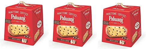 3x Paluani Panettone Soffice Ricco e Goloso mit Tropfen Schokolade 750g von Paluani