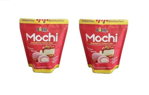 Mochi Strawberry Cheese Cake Pamai Pai® Doppelpack: 2 x 120g Glutenfrei Mochis Erdbeere Klebreiskuchen klein von Pamai Pai