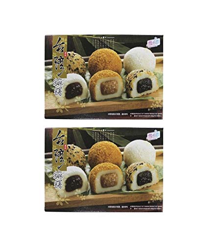 Pamai Pai® Doppelpack: 2 x 450g Mochi versch. Sorten - 15 Reiskuchen Sesam Füllung Erdnuss von Pamai Pai