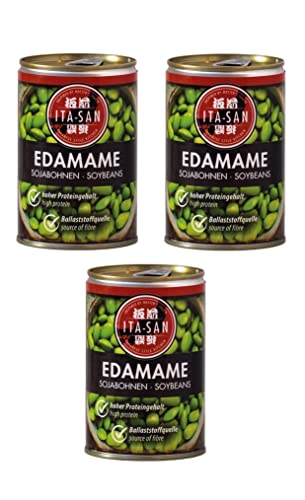 Pamai Pai® Dreierpack: 3 x 400g Edamame in der Dose Sojabohnenkerne Bohnen Ita-San Konserve von Pamai Pai