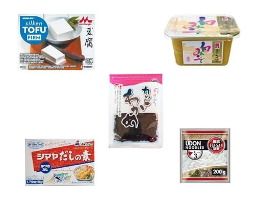 Pamai Pai® Miso Suppe Set 5tlg. Starterset Wakame Algen Miso Paste Dashi Udon Tofu Misosuppe von Pamai Pai