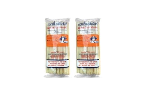 Reisnudeln 10mm Pamai Pai® Doppelpack: 2 x 400g breit geschnitten Farmer Reis Nudeln Thailand Reisnudel von Pamai Pai